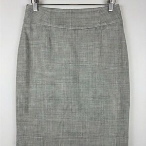 J.Crew 4P Petite Gray Pencil Skirt Preppy Classic Casual Chic Style
